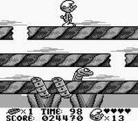 une photo d'Ã©cran de Les Schtroumpfs sur Nintendo Game Boy